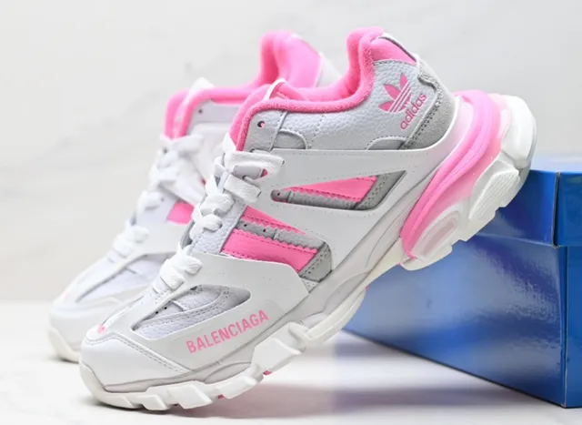 Balenciaga × Adidas Speed Trainer White Pink