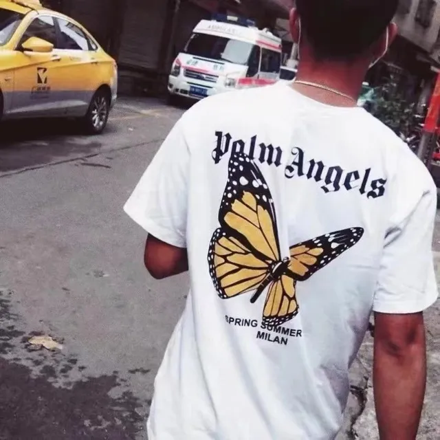 Palm Angels Butterfly Tee Monarch Print