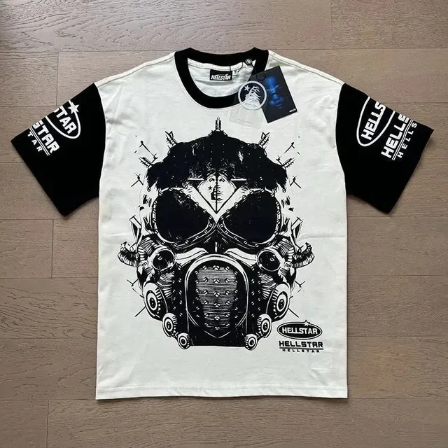 Hellstar Gas Mask Graphic Tee Black Print