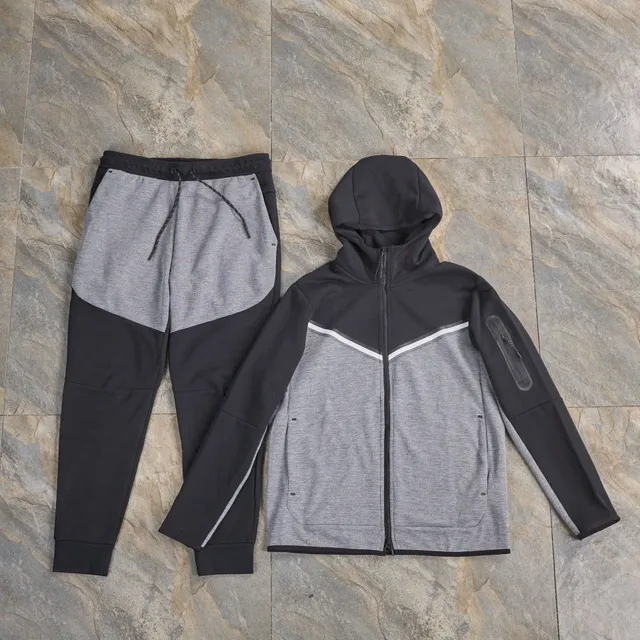 Nike Tech Fleece Hoodie and Joggers Heather Grey/Black