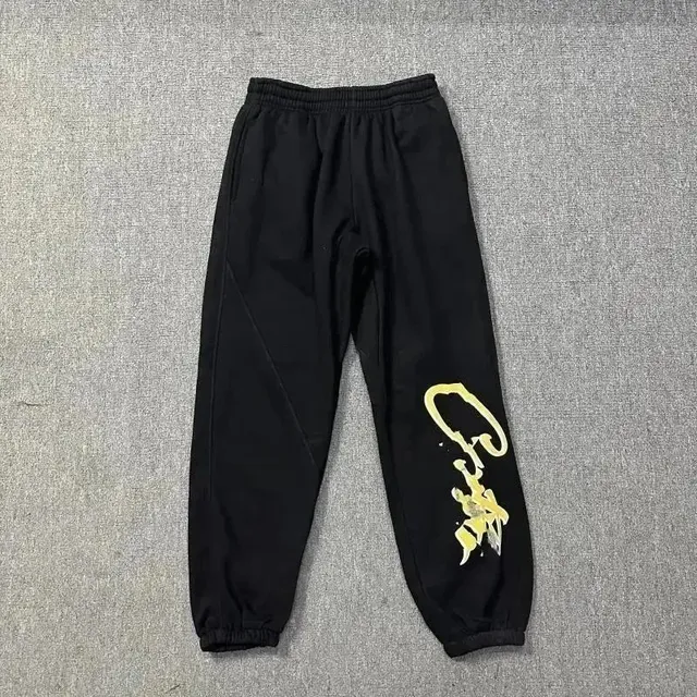 Corteiz Joggers Yellow Graphic Print