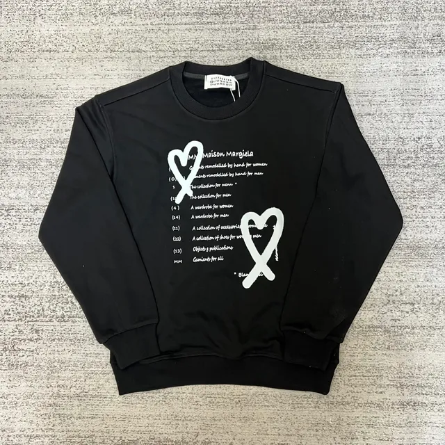 Maison Margiela Crewneck Sweatshirt Heart Logo Print