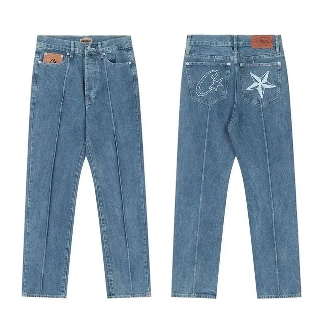 Corteiz Straight Fit Jeans Star Embroidery