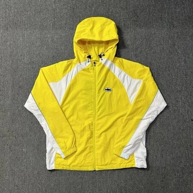 Corteiz Shark Hooded Jacket Yellow/White Panel