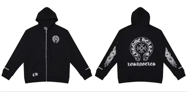Chrome Hearts Zip-Up Hoodie Los Angeles Print