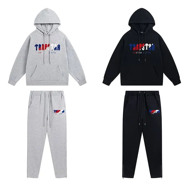 Corteiz Hoodie and Joggers Set TRAPSTAR Logo Print