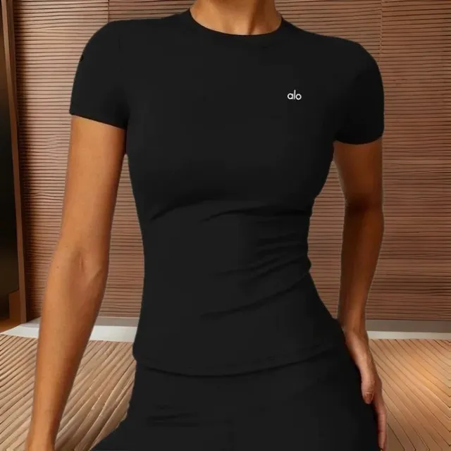 Alo Yoga Short Sleeve Top Minimal Logo