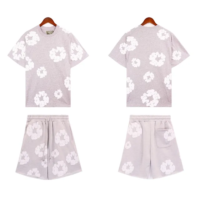 Denim Tears Shorts Set Scrunched Flower Print