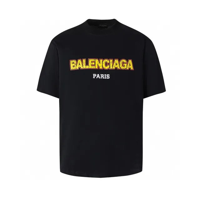 Balenciaga Logo T-Shirt Cracked Logo