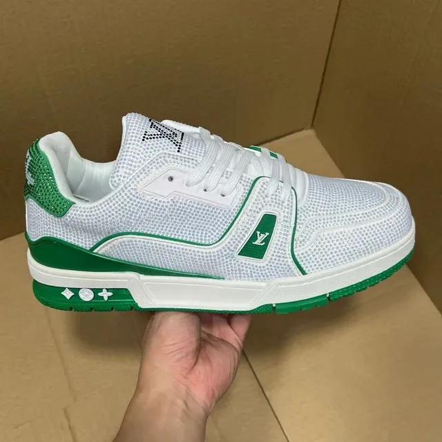 Louis Vuitton LV Trainer Crystal-Embellished