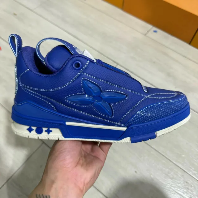 LV溜冰鞋蓝色皮面