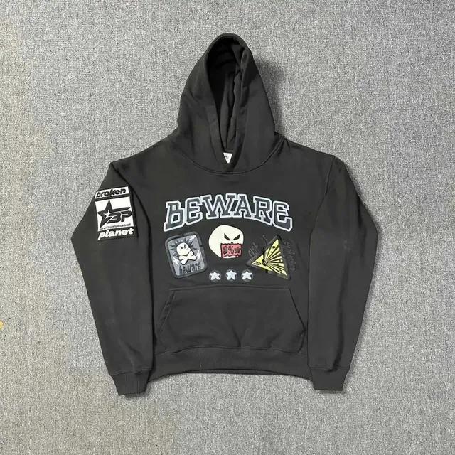 Broken Planet Hoodie Beware Patch