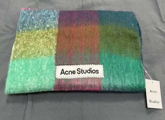 Acne Studios Wool Scarf Multi-Color Check