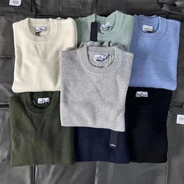 Stone Island Crewneck Sweater Solid Color
