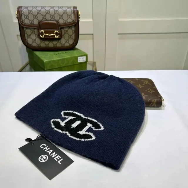 Chanel Knit Beanie CC Logo
