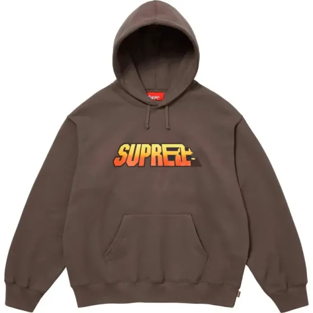Supreme Box Logo Hooded Sweatshirt Gradient Orange Logo