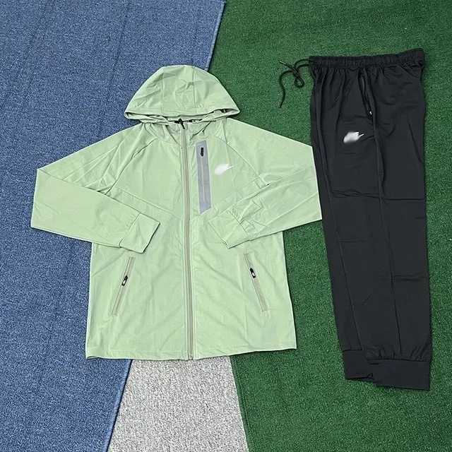 Nike Windrunner Jacket and Joggers Set Mint Green and Black