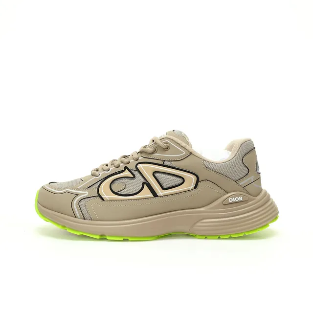 Dior B22 Beige with Neon Green Sole