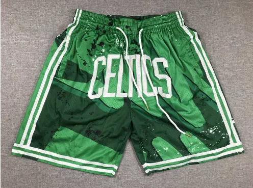 NBA Celtics Mesh Shorts Team Logo Print