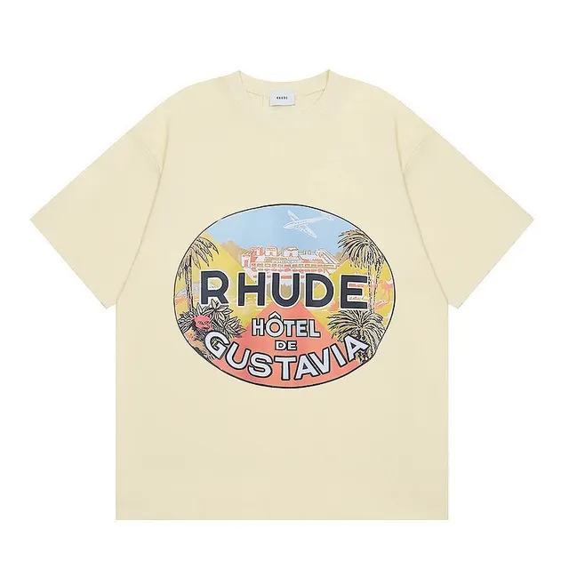 Rhude Graphic Tee Hôtel de Gustavia Print