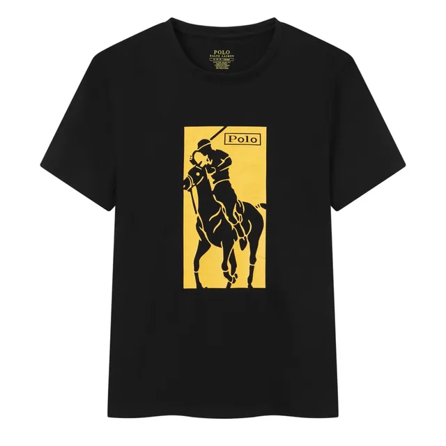 Polo Ralph Lauren Polo Player Graphic Tee Gold Logo Print