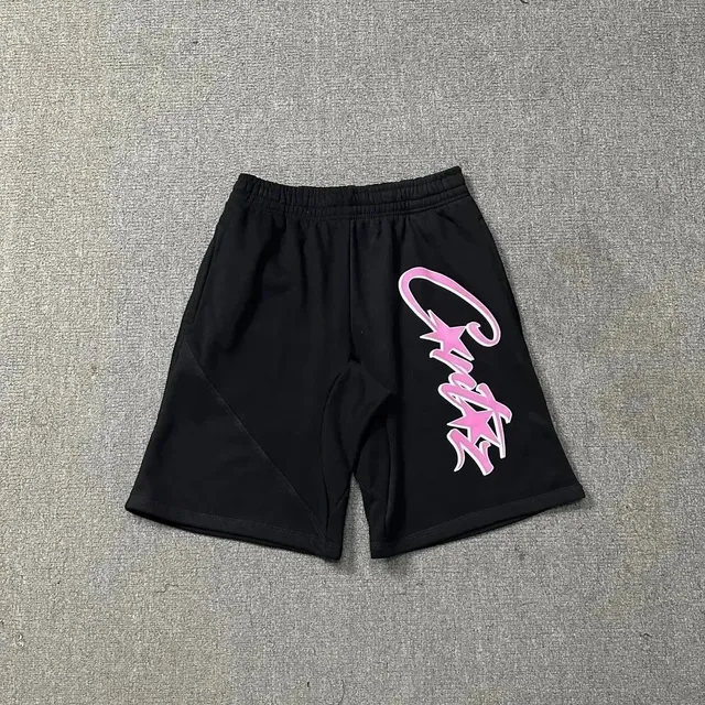 Corteiz Logo Shorts Pink Script