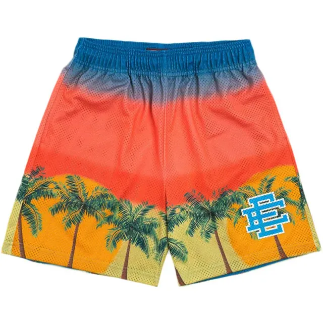 Eric Emanuel Mesh Shorts Palm Tree Gradient