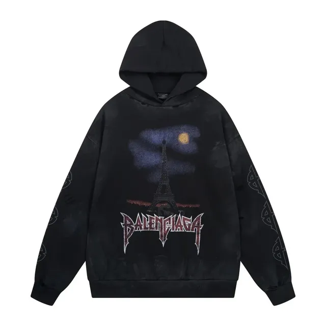 Balenciaga Hoodie Eiffel Tower Graphic