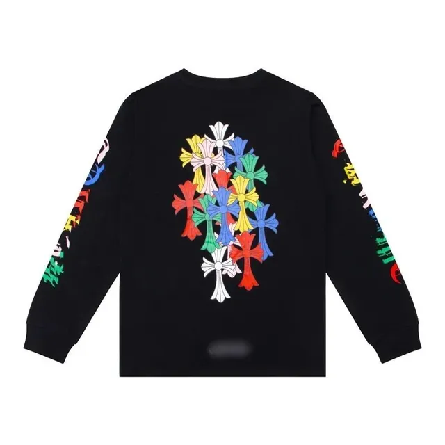 Chrome Hearts Long Sleeve Tee Multicolor Cross Print