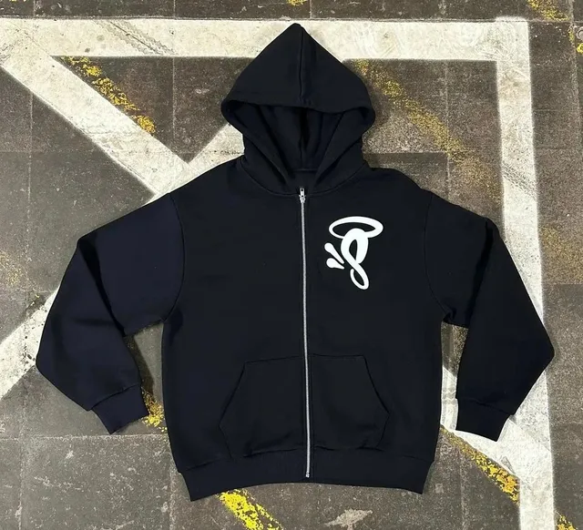 Syna World Zip-Up Hoodie White Logo