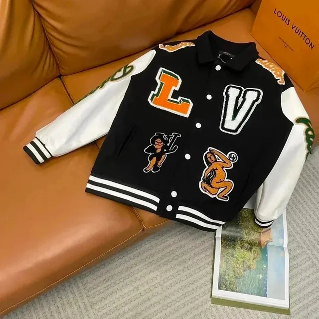 Louis Vuitton Varsity Jacket LV Logo Appliqué