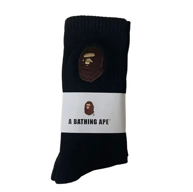 BAPE Crew Socks Ape Head Embroidery