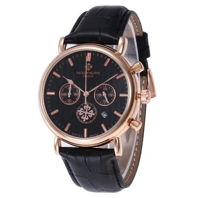 Patek Philippe Chronograph Black Dial Rose Gold Case