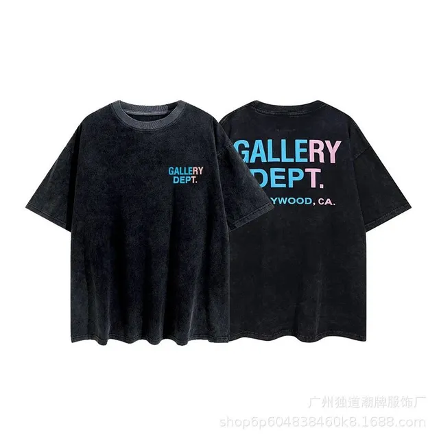 粉蓝渐变水洗黑