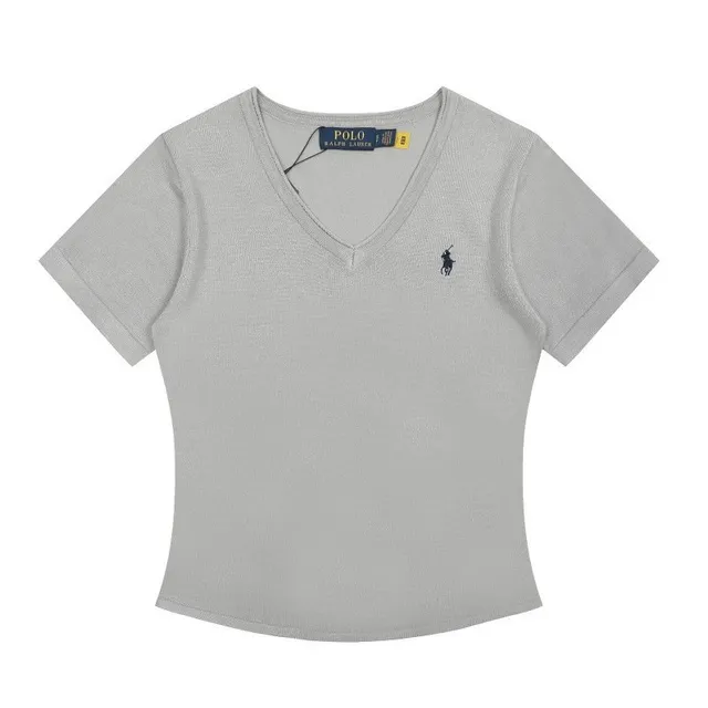 Polo Ralph Lauren V-Neck Tee Heather Grey