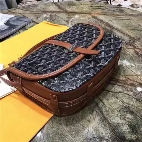 Goyard Saint Louis Goyardine Canvas with Leather Trim