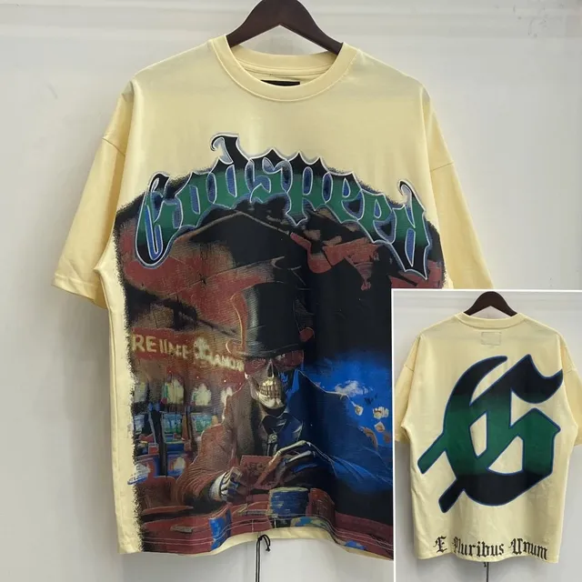 Corteiz Graphic Tee Godspeed Skull Print