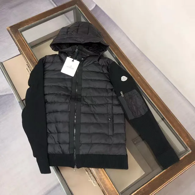 Moncler Hybrid Padded Jacket Ribbed Sleeve