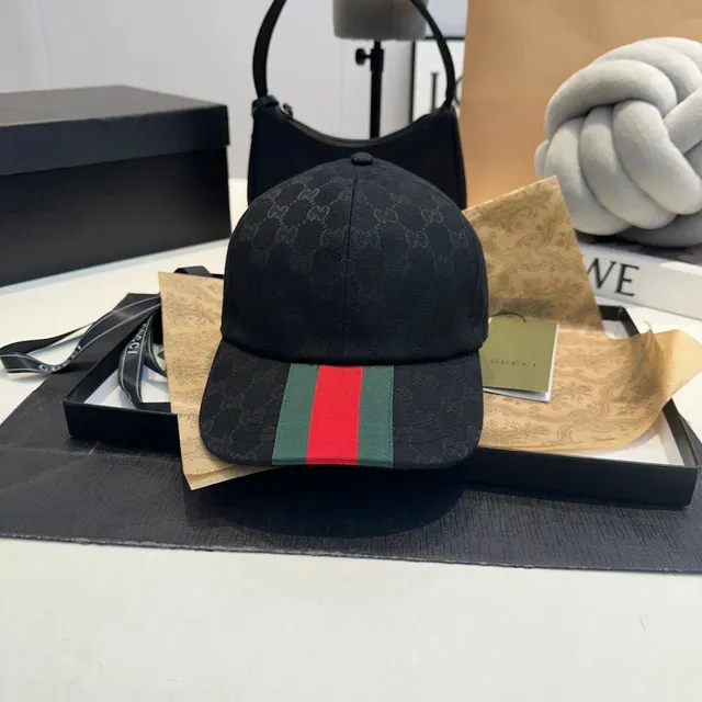 Gucci Baseball Cap GG Jacquard with Web Stripe