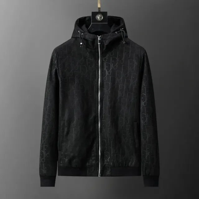 Dior Hooded Jacket Oblique Logo Print