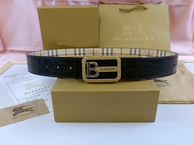 Burberry Classic Check Belt Gold Buckle