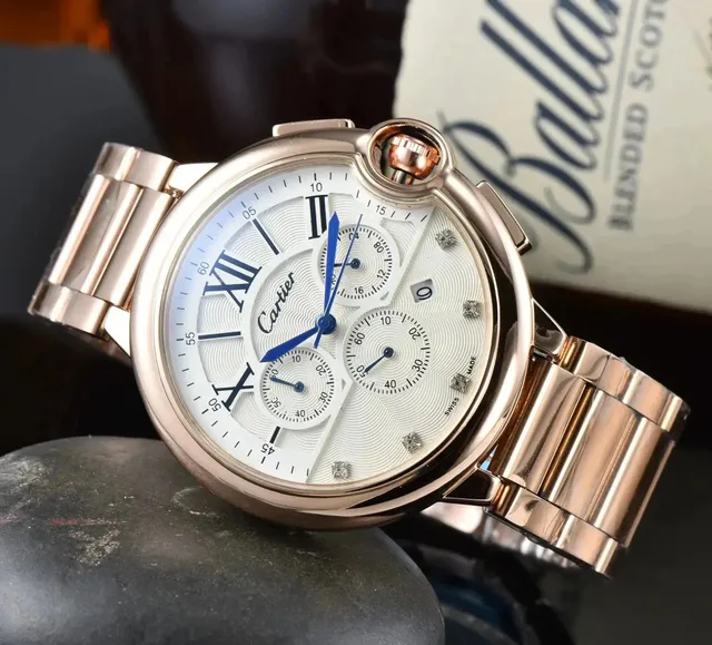 Cartier Santos Chronograph Diamond Hour Markers