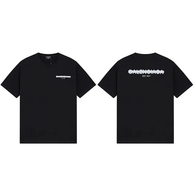 Balenciaga Logo T-Shirt Black with White Logo