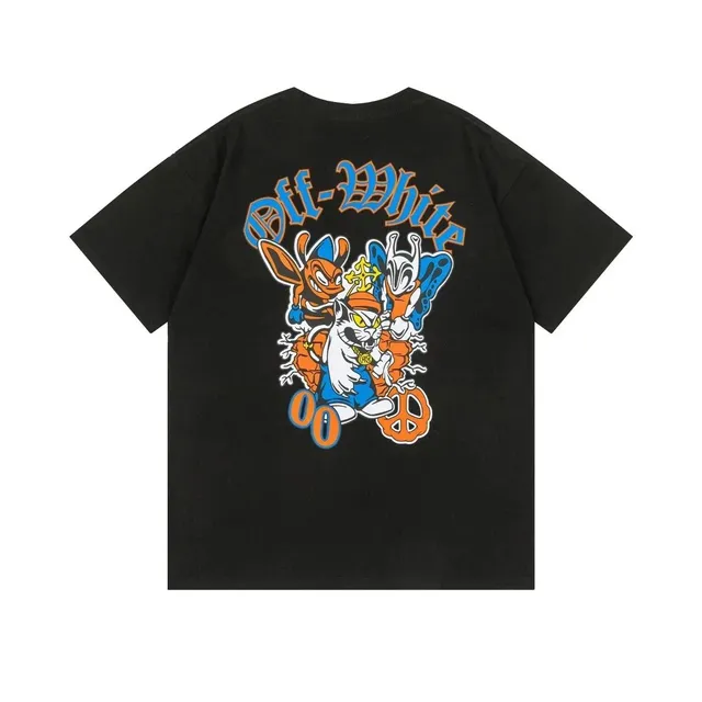 Off-White Graphic Tee Cartoon Print
