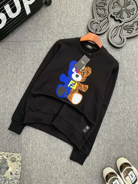 Fendi Crewneck Sweatshirt Teddy Bear Print