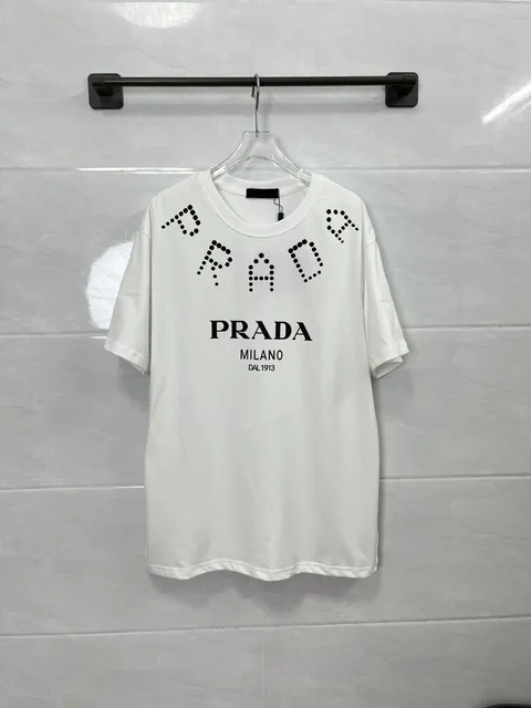 Logo T-Shirt Dot-Print PRADA