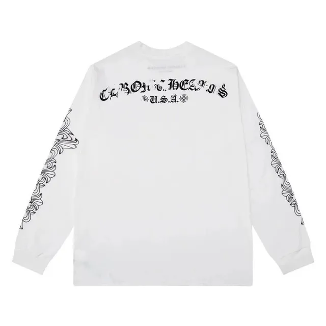 Chrome Hearts Long Sleeve Tee Gothic Logo Print