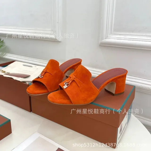Hermès Oran Mule Suede with Palladium Hardware