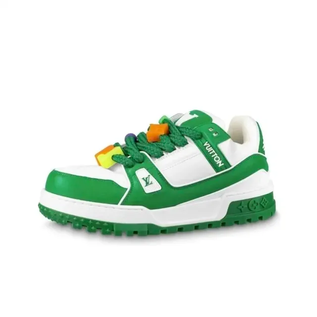 Louis Vuitton LV Trainer Green and White