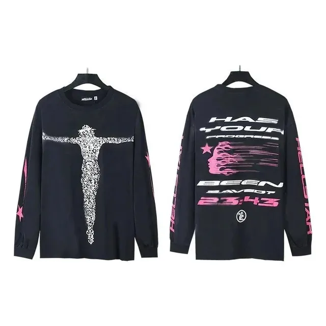 Hellstar Long Sleeve Tee QR Christ Graphic